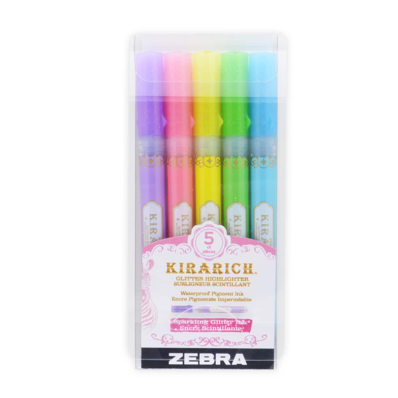 Kirarich™ Glitter Chisel Tip Highlighters, 5ct.